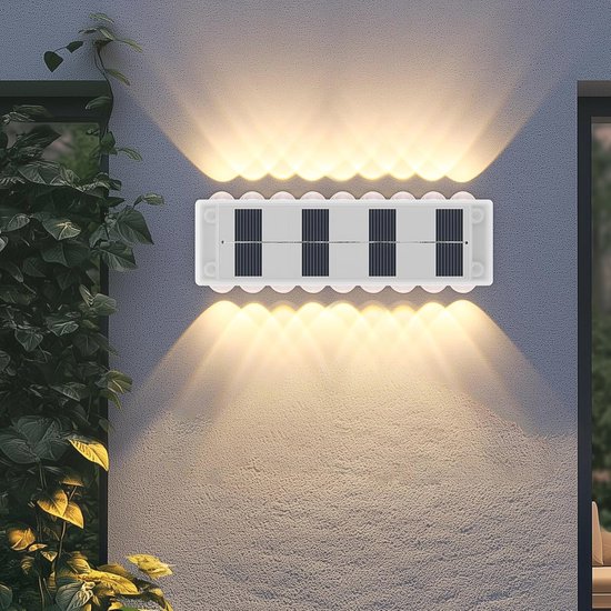 Solar-wandleuchten Für Den Außenbereich – 4er-pack Wasserdichte Gartenleuchten Mit 18 Leds
