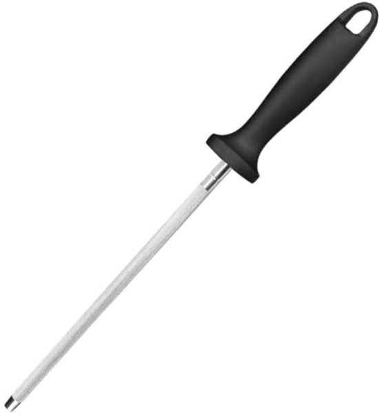 Professioneller Messerschärfstab (ohne Markenbezeichnung), 20 Cm Lang – Kohlenstoffstahl Mit Ergonomischem, Rutschfestem Griff – Für Küche, Koch Und Scheren