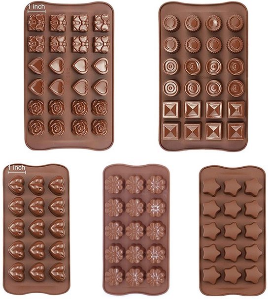 5 Schokoladenformen, Silikonformen, Antihaftform Für Schokolade, 3d-silikonform Für Kuchen, Schokolade, Gelee