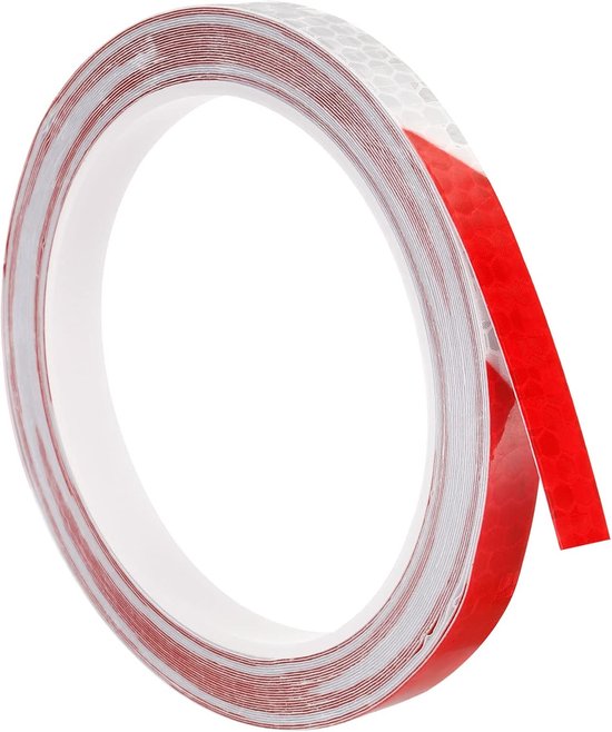 Reflektierendes Band – 7,9 M X 1 Cm, Gut Sichtbar, Rot-weiß, Für Lkw Und Anhänger