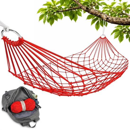 Netzhängematte 250 X 80 Cm Belastbarkeit 150 Kg Nylonseilhängematte Outdoor Campinghängematte Entspannungshängematte Sommerhängematte Geeignet