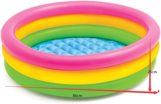 Aufblasbarer Pool – Sommer-spaß-pool – Inklusive Spielbälle – Geeignet Für Die Ganze Familie – Aufstellpool Für Den Garten (86 X 25 Cm)