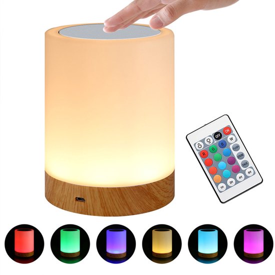 Led-nachttischlampe, Berührungsempfindliche Nachttischlampe, 16 Farbwechsel, Usb-ladefunktion, Campinglampe, Babytimer, Nachttischlampe.