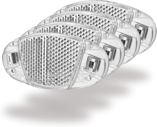 Speichenreflektoren – 4er-set, 8 Cm, Mit Metallklemme, Bruchsicher, Hochreflektierend, Geeignet Für Rennräder, Mountainbikes Und Kinderfahrräder