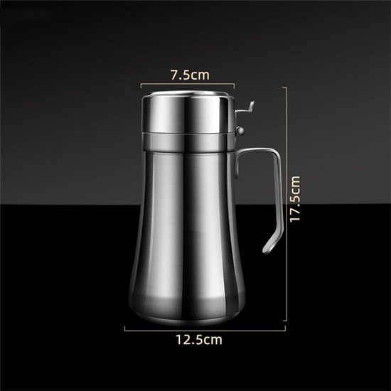 Ölspender – Küchenölflasche – Ölbehälter Ohne Aufhängung – Küchenutensil – Auslaufsichere Ölflasche – Edelstahl – 500 Ml