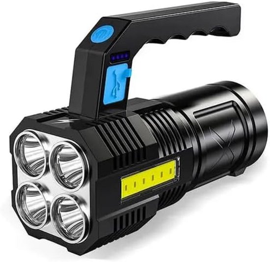 Wiederaufladbare Taschenlampe, Led, Usb-anschluss, Wasserdicht, Superhell, Leistungsstarker, Breiter Lichtstrahl