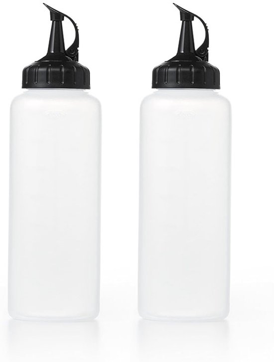 Flexible Flasche Zur Dekoration – Saucenflasche – Transparent, Grau, 350 Ml