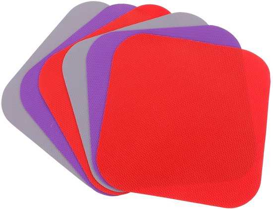 6er-pack Rutschfeste Gummi-glasöffnermatten/küchenuntersetzer