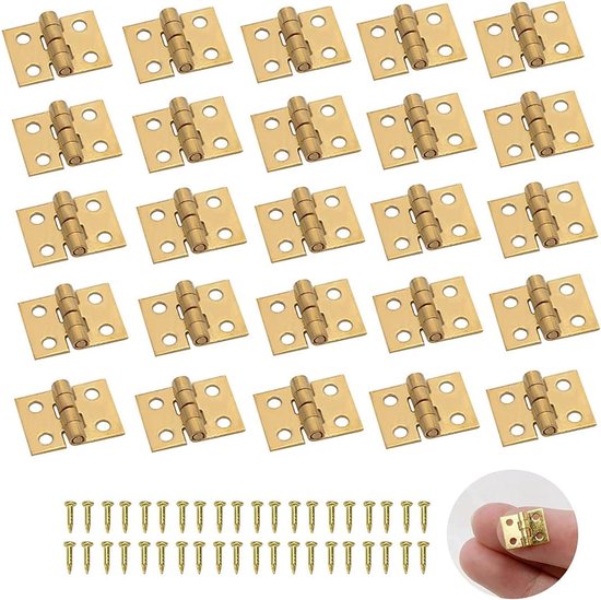 Mini-scharniere – Kleine Scharniere – Holzbearbeitung – 90° Drehbar – 50 Stück – Messing
