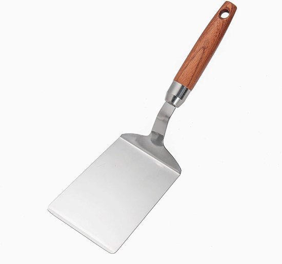Grillwender Aus Edelstahl Mit Holzgriff – Grillzubehör – 28,3 Cm