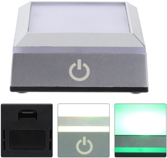 Kleiner Quadratischer Lampenhalter, Lampenhalter Mit Farbwechselnder Halterung Und Led-anzeige