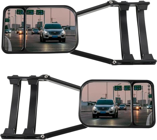 Allecto Plus - Wohnwagenspiegel, 2-teilig, Universeller Anhängerspiegel - Für Wohnmobile Und Fahrzeuge