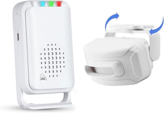 Bewegungsmelder-türklingel Mit Empfänger Für Geschäfte Und Privathaushalte, Begrüßungsalarm Für Senioren Und Zutrittskontrolle (1 Sensor & 1 Empfänger)