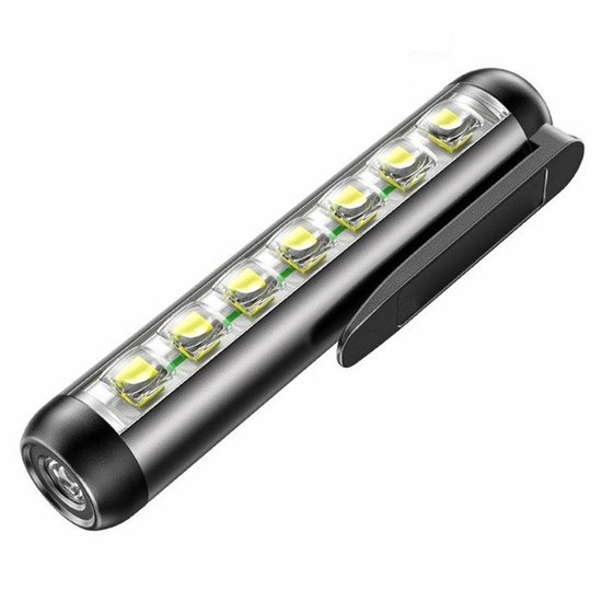Mini-led-taschenlampe, Superhell, Wiederaufladbar, Mehrere Farben (lila, Rot, Blau)