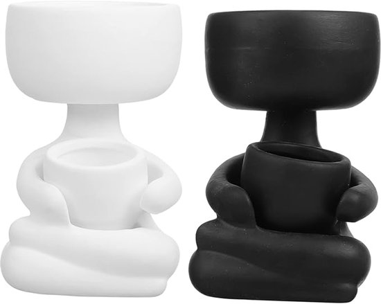 Set Mit 2 Keramik-blumentöpfen Im Nordischen Stil Für Zimmerpflanzen – Elegante Keramikdekoration, Stilvoller Pflanztopf Für Die Inneneinrichtung