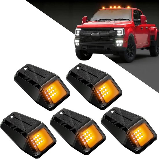 Verbesserte Solar-kabinenbeleuchtung Für Lkws Kabellose Led-dachmarkierungsleuchten Mit Vibrationssensor Kein Bohren Erforderlich Ip68 Für Suvs 5
