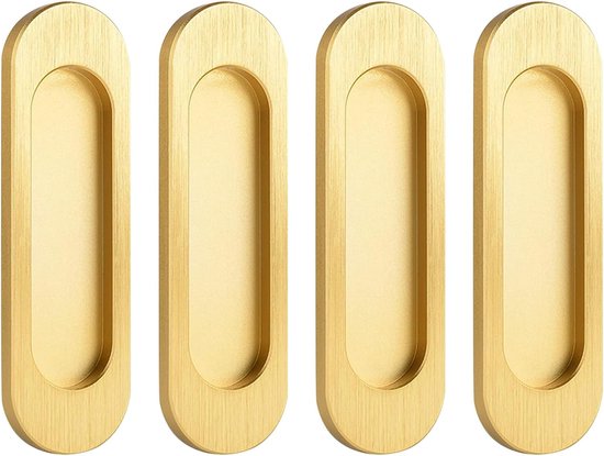 Selbstklebende Türgriffe 4er-set Ovale Schiebetürgriffe Zum Selbstkleben Aus Aluminiumlegierung Flache Griffe Geeignet Für Schiebetüren Fenster 100 Mm