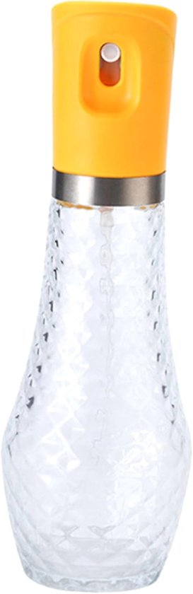 Speiseölsprüher Aus Glas Und Edelstahl Wiederverwendbarer Gelber Ölsprüher Praktischer Olivenölsprüher Für Grill Und Küche Funktionales