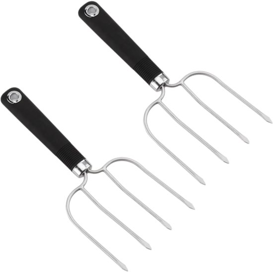Edelstahl-truthahngabeln, Grillgabeln Mit 4 Spatelspitzen, Robuste Truthahnheber Zum Einfachen Tranchieren