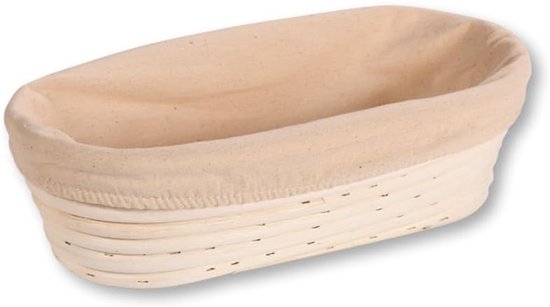 Gärkorb, Material: Rattan, Herausnehmbares Textilfutter, Maße: 28 X 15 X 8 Cm, Farbe: Natur