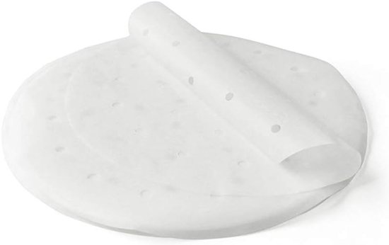 Rundes, Perforiertes Backpapier Für Airfryer – 100 Stück – Ideal Zum Dämpfen Und Backen – 20 Cm (8 Zoll)