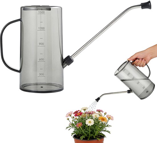 Gießkanne 1000 Ml Langer Ausguss Geeignet Für Zimmer Und Gartenpflanzen Sukkulenten Und Blumen Gießkanne Mit Messskala Sprühgießkanne Und Für S