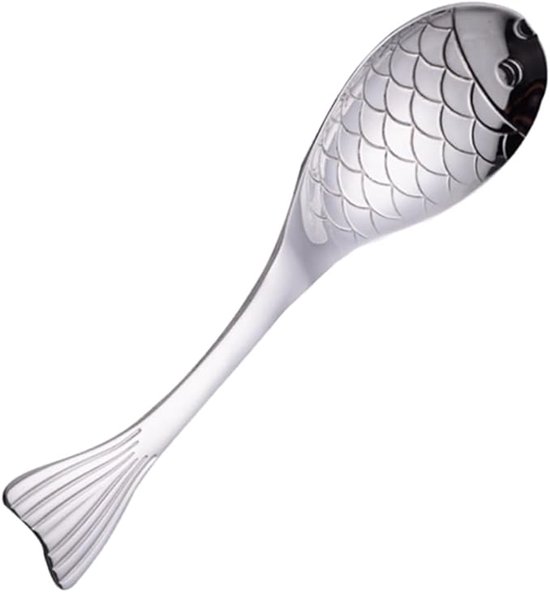 Set Mit 3 Großen Suppenlöffeln, Fischförmige Suppenlöffel Aus Edelstahl, Lebensmittelecht, Klein + Mittel + Groß