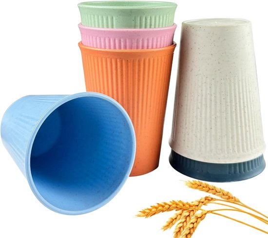 Wiederverwendbare Plastikbecher 6er-pack 6 Farben Geeignet Für Partys Camping Strand Picknicks Küche Grillen Mikrowellen Und Spülmaschinenfest