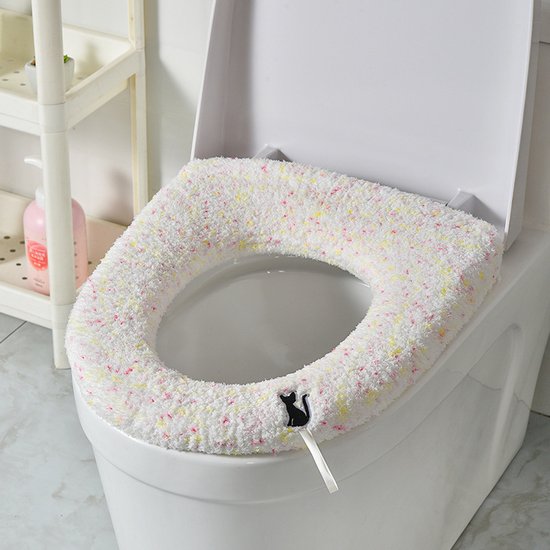 Universeller, Waschbarer Wc-sitzbezug, Warmer Und Weicher Wc-sitzbezug Fürs Badezimmer – Goldglitzer-design.