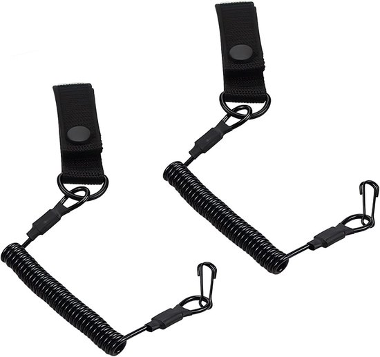 Sicheres Elastisches Seil Mit Spiralkarabiner Für Wandern, Klettern Und Camping – 2er-set Für Outdoor-aktivitäten