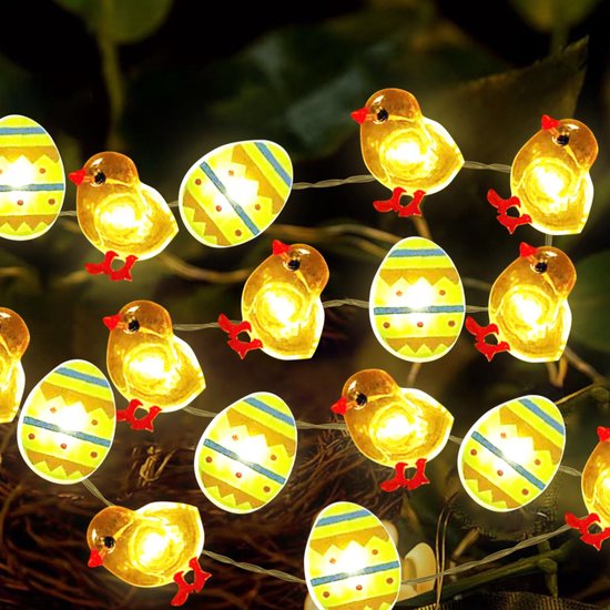 2 Meter Lange Lichterkette Mit Warmweißen Leds Für Ostern Im Außenbereich