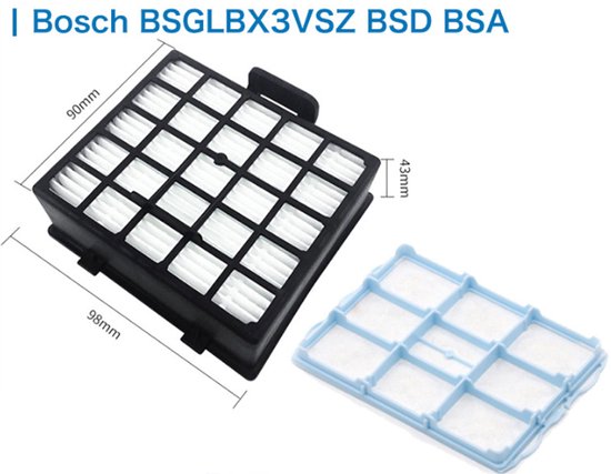Geeignet Für Bosch Siemens Staubsauger Bsglbx3vsz, Bsd, Bsa Filter, Hepa Filter Und Zubehör.