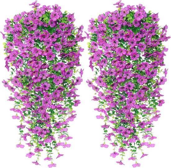 Hängende Künstliche Blumen 4 Stück Echt Aussehende Künstliche Blumen 76 Cm Lang Künstliche Blumen Für Den Außenbereich Wetterfest Künstliche Für