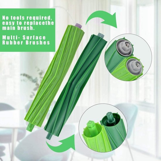 Geeignet Für Filter, Passend Für Die Haupt- Und Seitenbürste Des Staubsaugers. Geeignet Für Irobot Roomba I3, I4, I6, I7, I8/plus, E5, E6 Und E7.