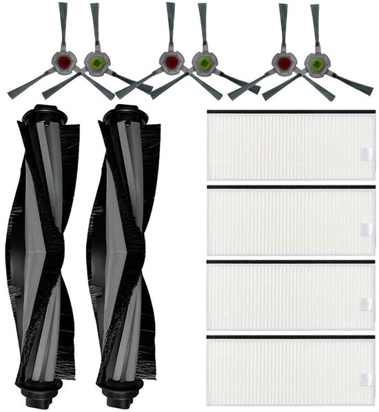 Passend Für Ecovacs Deebot U2/dgn22 Staubsauger Seitenbürstenfilter Wischmopprolle Seitenbürsten-sets