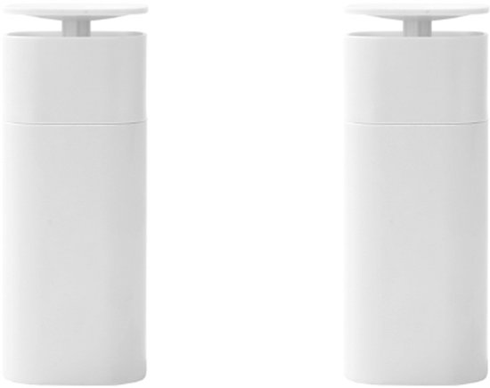 Seifenspender 2 Stück 400 Ml Seifenpumpe Flüssigseifenspender Freistehend Handseife Nachfüllbar Für Küche, Bad, Wc Abs 7 X 7 X 18 Cm Weiß
