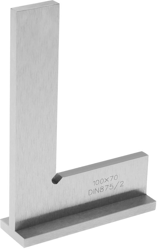 Din 875/2 Präzisions-maschinenwinkel 100 X 70 Mm, 90°-winkelmesser Aus Kohlenstoffstahl, Zubehör Für Ingenieure