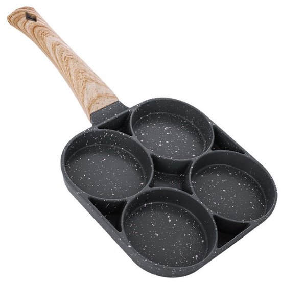 Bratpfanne Für 4 Eier Oder Mini-pfannkuchen Antihaftbeschichtet Geeignet Für Induktion Und Gas Bakelitgriff Perfekt Für Die Zubereitung Von Und
