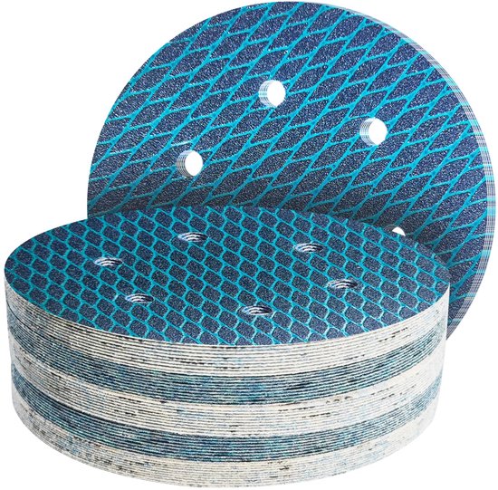 50 Stück 150 Mm Schleifscheibe 240 Körnung Für Exzenterschleifer (6 Löcher/diamant)