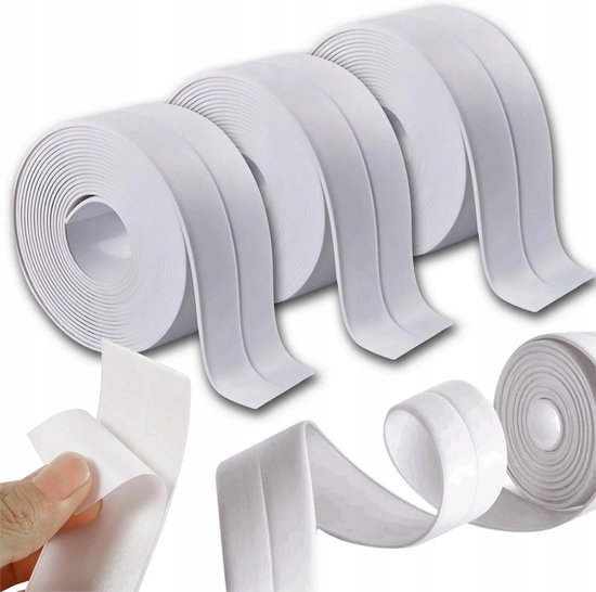 Dichtungsstreifen, 3 Stück, Geeignet Für Badewannen, Duschwannen Und Waschbecken, 38 Mm Breit, 3,2 M Lang.