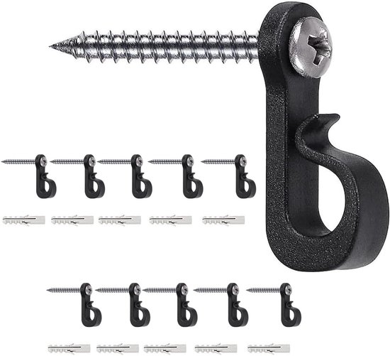 Q-hanger Schraubhaken Für Drinnen Und Draußen, Weihnachtsbeleuchtungshaken Für Garagenpartys, Lichterketten Im Außenbereich (10er-pack)