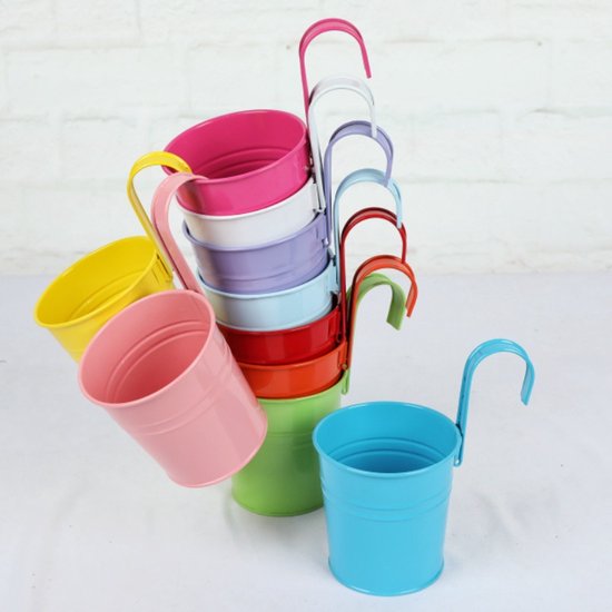 10er-pack Bunte Hängeampeln Aus Eisen – 18 Cm Durchmesser