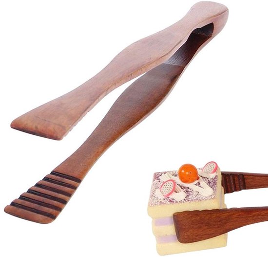 Dailygoods – Servierzange Aus Holz Für Salate Und Brot – Nachhaltiger Lebensmittelclip