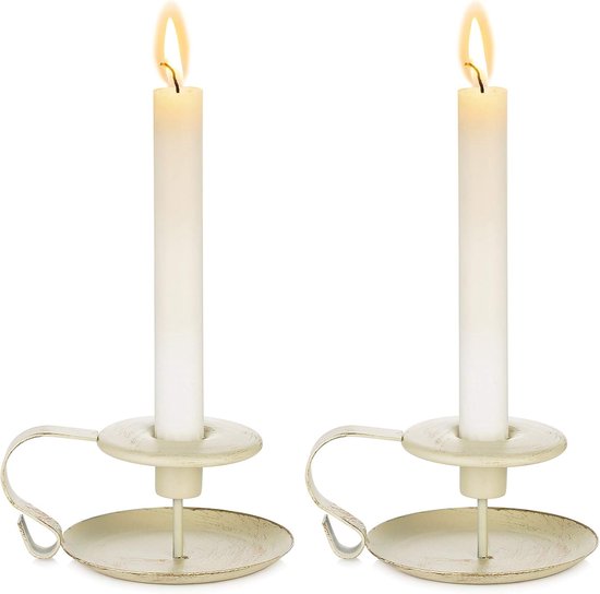 Set Aus 2 Kerzenständern Aus Eisen Im Vintage-stil Für Konische Tischkerzen Retro-kerzenständer Für Partys Ideal Als Geschenk Für Hochzeiten Und
