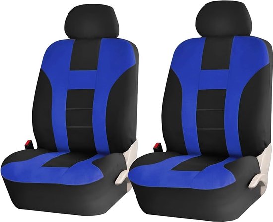 Autositzbezüge Für Den Vordersitz Atmungsaktiv Waschbar Dehnbares Polyester Autositzschoner Mit Abnehmbaren Kopfstützen Geeignet Für Die Meisten Blau