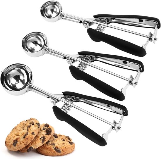 Eisportionierer/eislöffel – 3er-set – Edelstahl – Kekslöffel – Eisportionierer Zum Backen