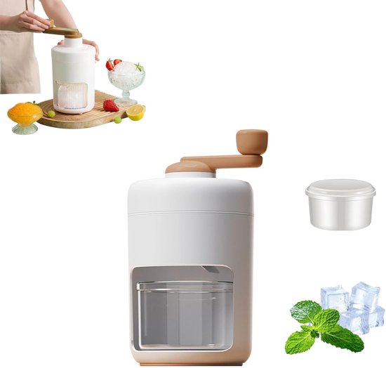 Mini-eisrasierer Für Zuhause, Manueller Eisbereiter, Tragbarer Smoothie-maker, Eisrasierer Mit Edelstahlklingen, Eiscrusher Für Gartenpartys (1 Stück)