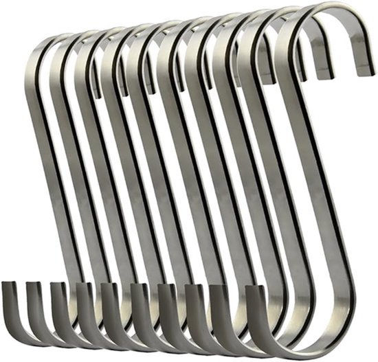 S-förmige Haken, Robuste S-förmige Haken Aus Edelstahl, Geeignet Für Küchen, Schlafzimmer Und Büros (10er-packung).