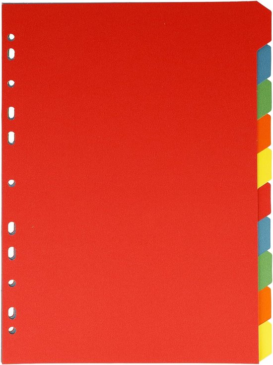 Farbige Registerblätter Für A4-ordner – 10 Stück, Robust Und Langlebig, Europäische Perforation