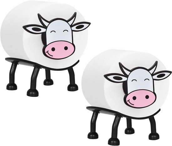 Toilettenpapierhalter In Form Einer 2er-packung Kuh Niedlicher Toilettenpapierhalter Mit Tiermotiv Toilettenpapier-aufbewahrungsständer Zur Weiße